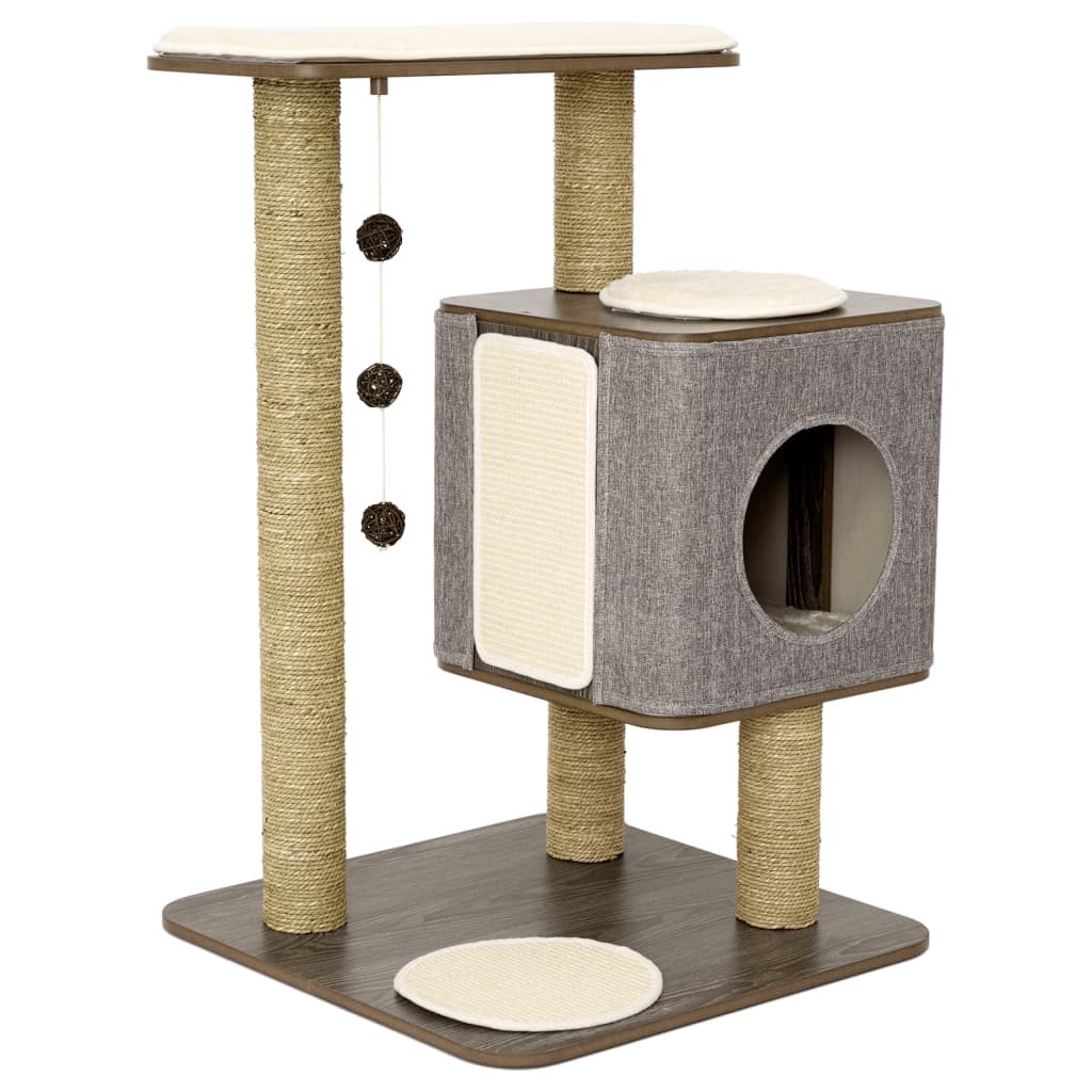 Jack en Vanilla Jack en Vanilla Kattenmeubel Molly 56x56x80 cm grijs