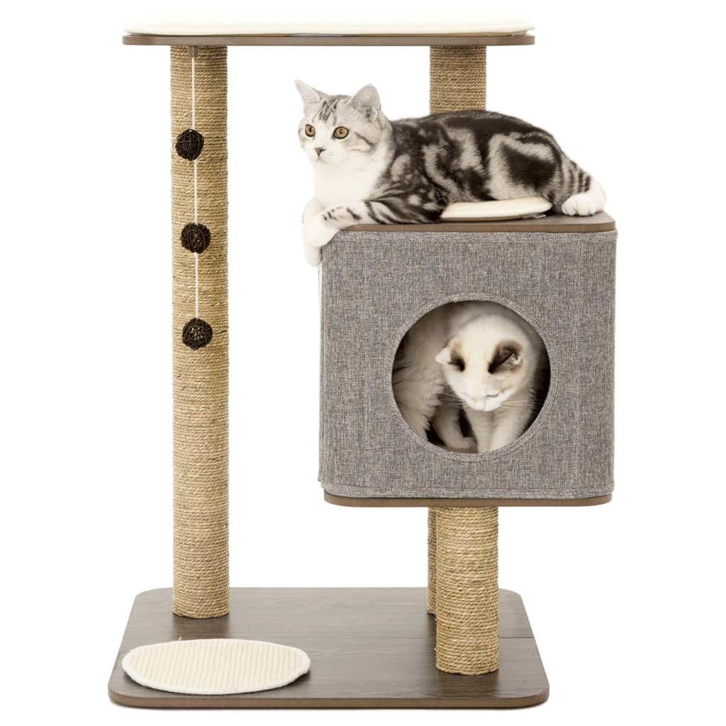 Jack en Vanilla Jack en Vanilla Kattenmeubel Molly 56x56x80 cm grijs