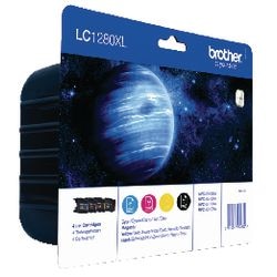 Inktcartridge brother lc1280xl zwart + 3 kleuren