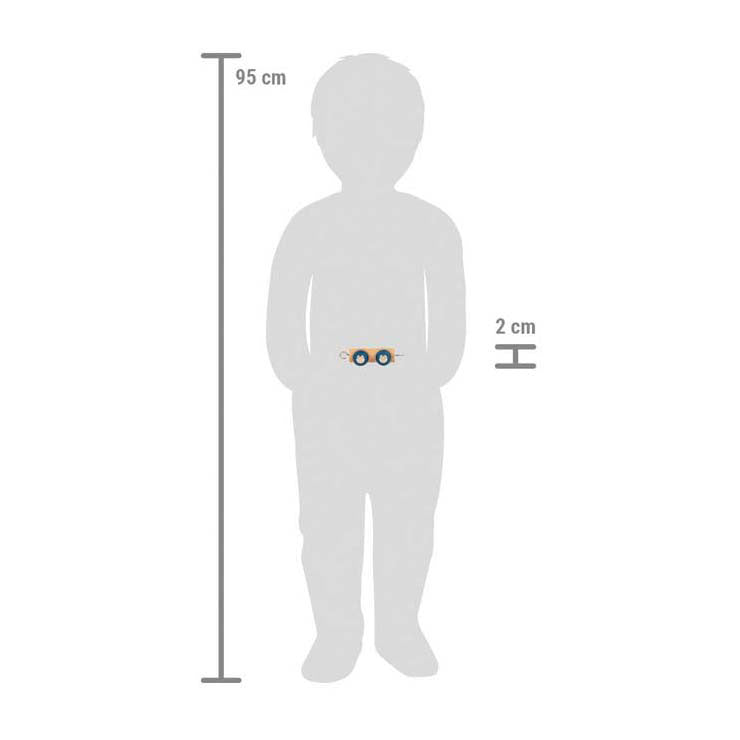 Small foot - houten lettertrein polar - aanhanger