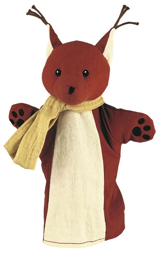 Egmont handpop dier eekhoorn. 29 cm. 0+