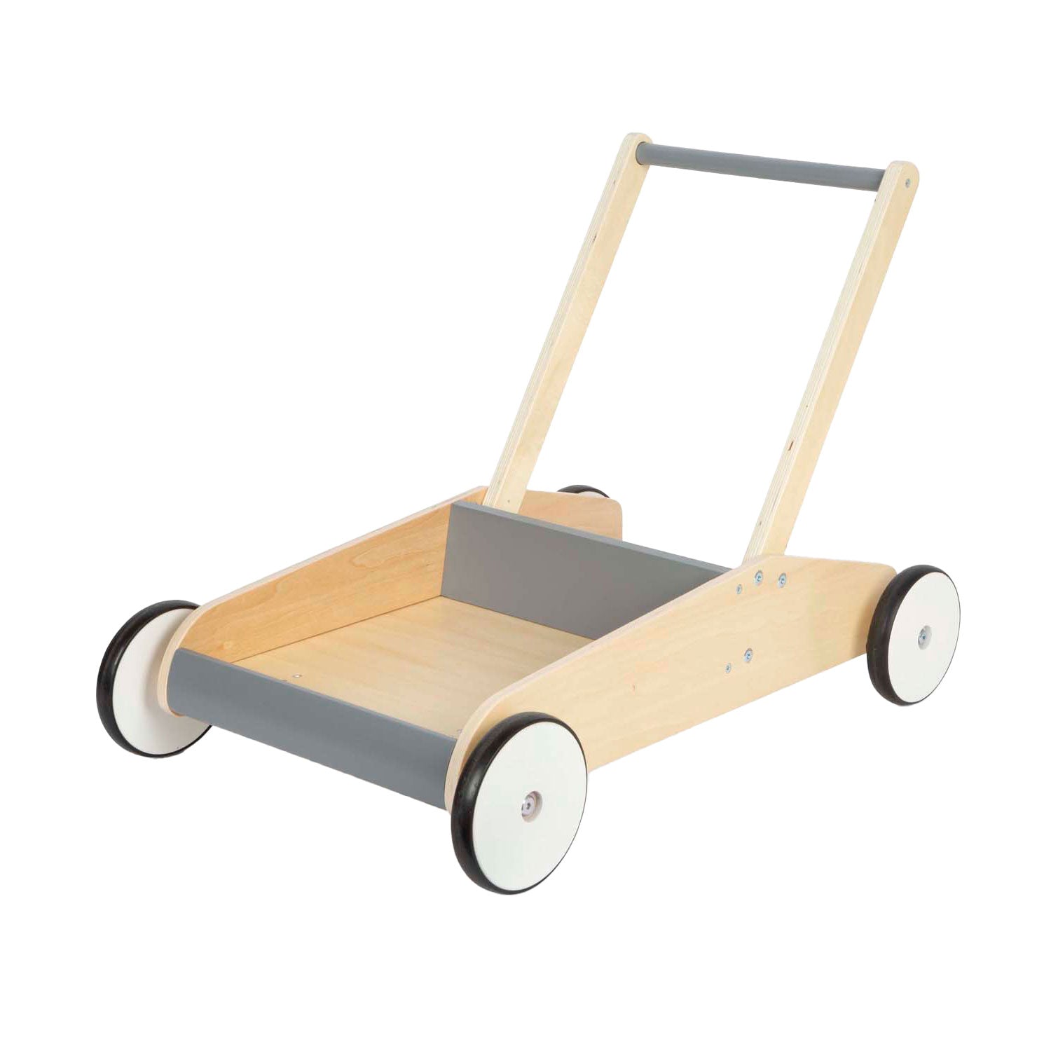 Small foot - houten loopwagen grijs