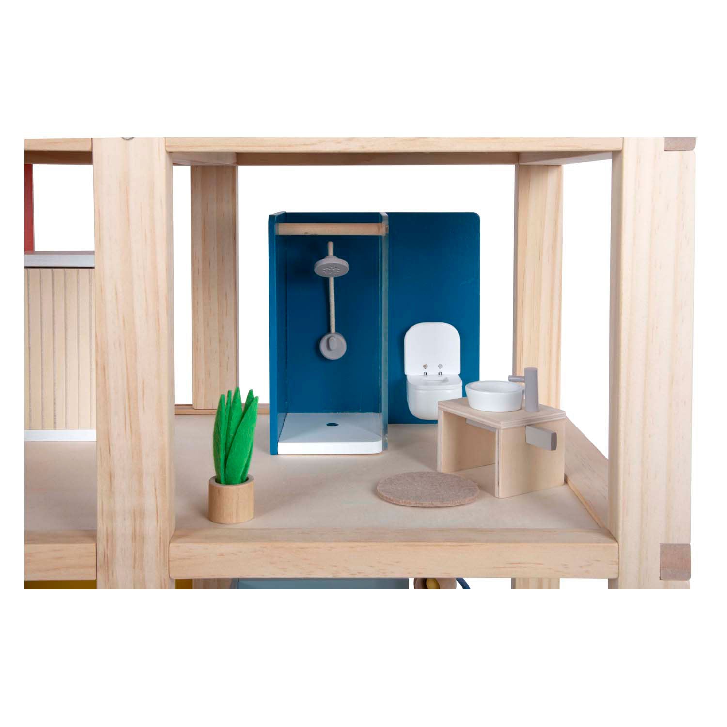 Small foot - houten poppenhuis met meubels