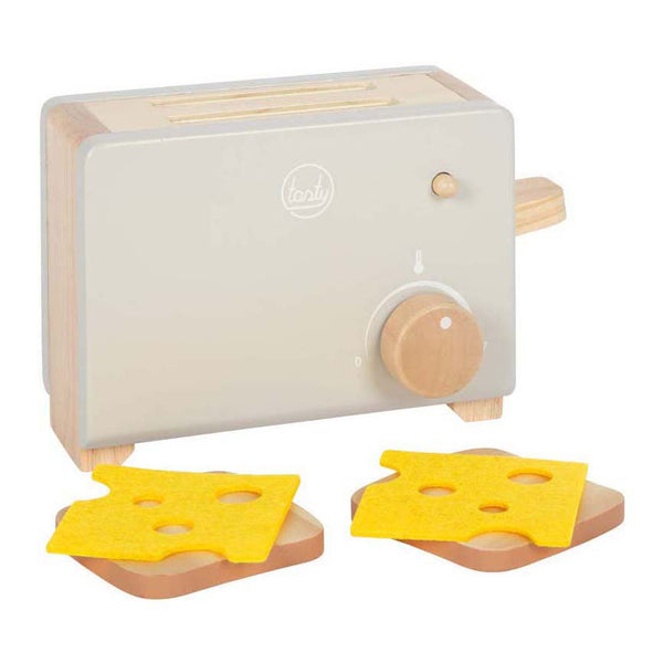 Small foot - houten broodrooster set grijs tasty