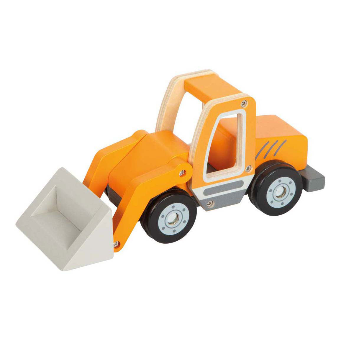 Small foot - houten wiellader met schop