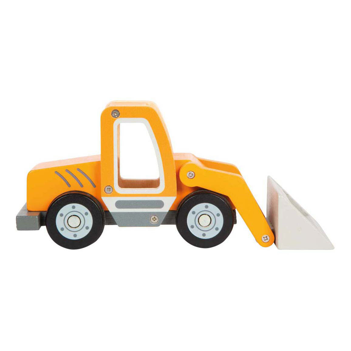Small foot - houten wiellader met schop