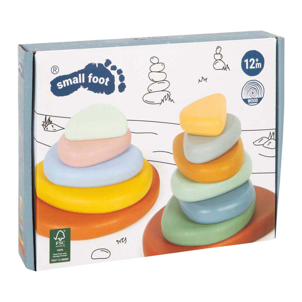 Small foot - houten montessori river rocks evenwichtsspel fsc
