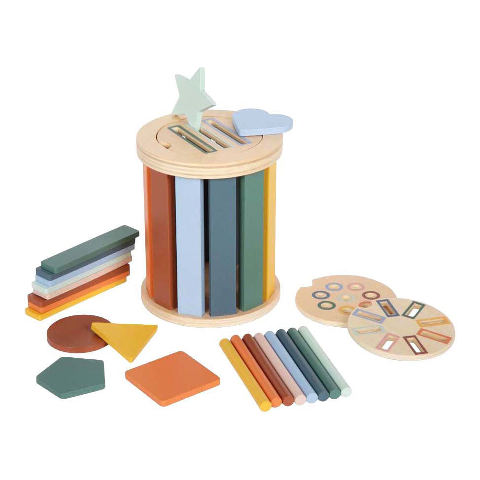 Small foot - houten montessori sorteerspel met trommel