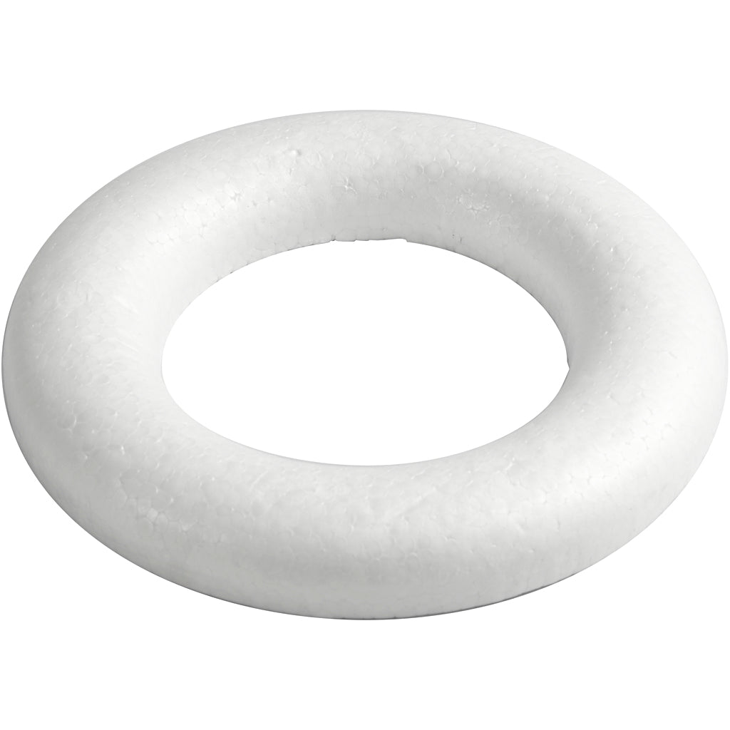 Creative company ringen met platte achterkant wit, 20cm