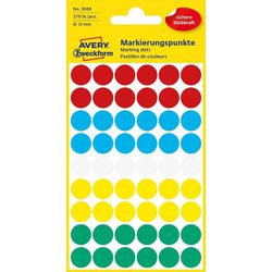 Markeringspunten avery 3088 rond 12mm assorti