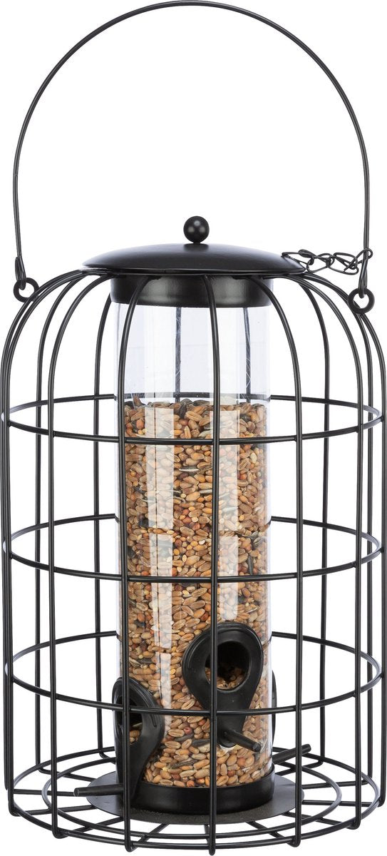Trixie voerdispenser met gaasbescherming zwart