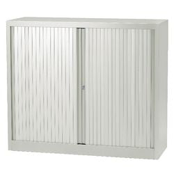 Roldeurkast laag staal 100x43x103cm lichtgrijs 1 legbord