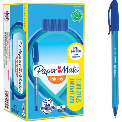 Balpen papermate inkjoy blauw 0.5 mm 50 stuks