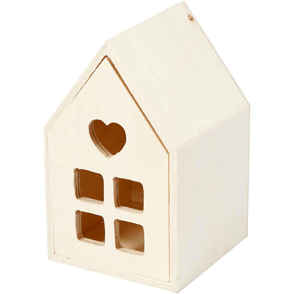 Creative company houten huis met lade, 10,8cm
