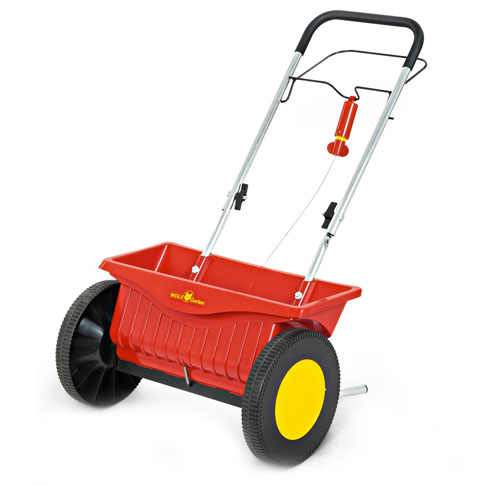 Wolf-garten we430 perfect strooiwagen strooiapparatuur (rood geel)