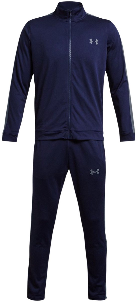 Under armour ua rival knit track suit-blu heren trainingspak - midnight navy - grijs