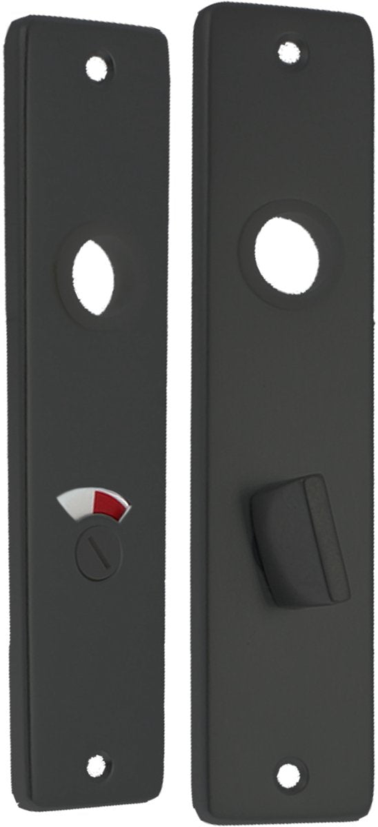 Starx wc- schild - kortschild met wc-slot (wc63 8) - aluminium â€“ zwart