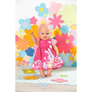 Baby born jurk bloemen 43 cm