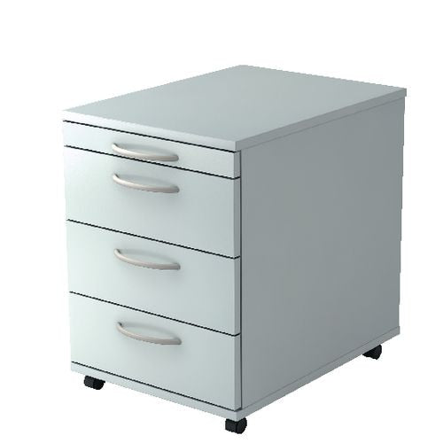 Bach mobiel ladenblok hammerer 1606 bo melamine 428x800x512mm 4 laden grijs
