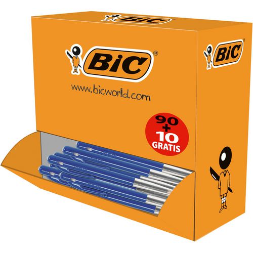 Balpen bic m10 blauw 100 stuks 0,4 mm