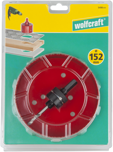 Wolfcraft bi-metalen gatenzaag | inclusief schacht boor | bim | ø152 | 1 stuk - 5498000
