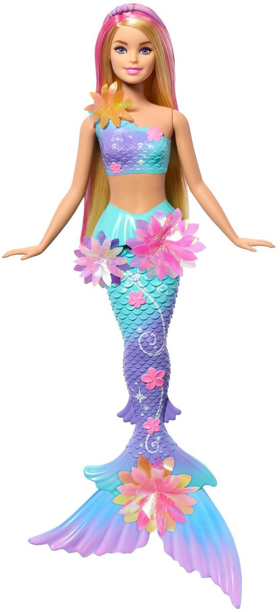Barbie flower magic zeemeerminpop – magische bloemen die bloeien - blond blauw