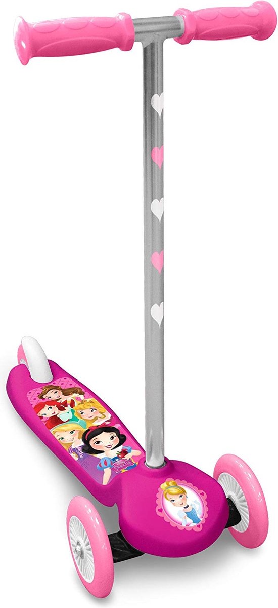 Princess 3-wheel children's scooter foot brake girls pink