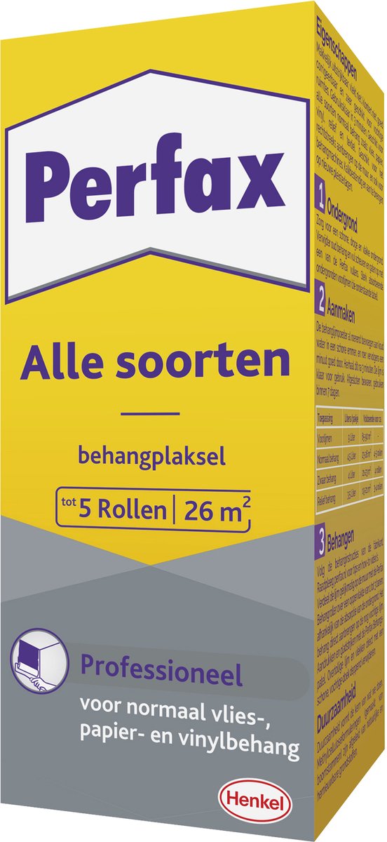 Perfax professioneel behangpoeder 180 g box | geschikt voor alle soorten behang | voor professionele toepassingen | krachtige en betrouwbare hechting | eenvoudig te mengen en aan te brengen