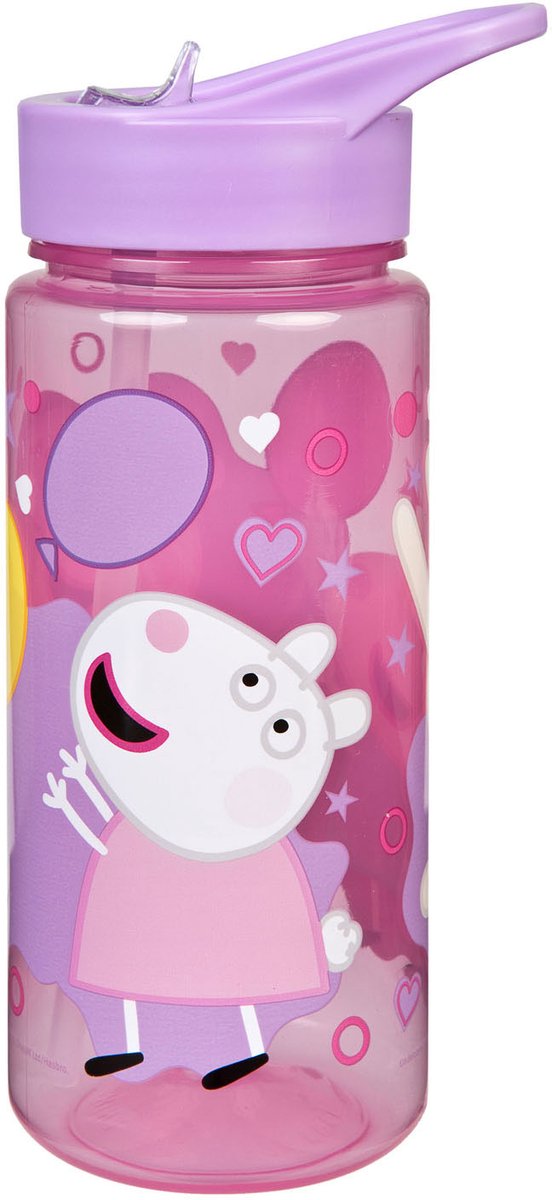 Undercover świnka peppa serie - bidon - 500 ml - met stroombeker - bpa-vrij