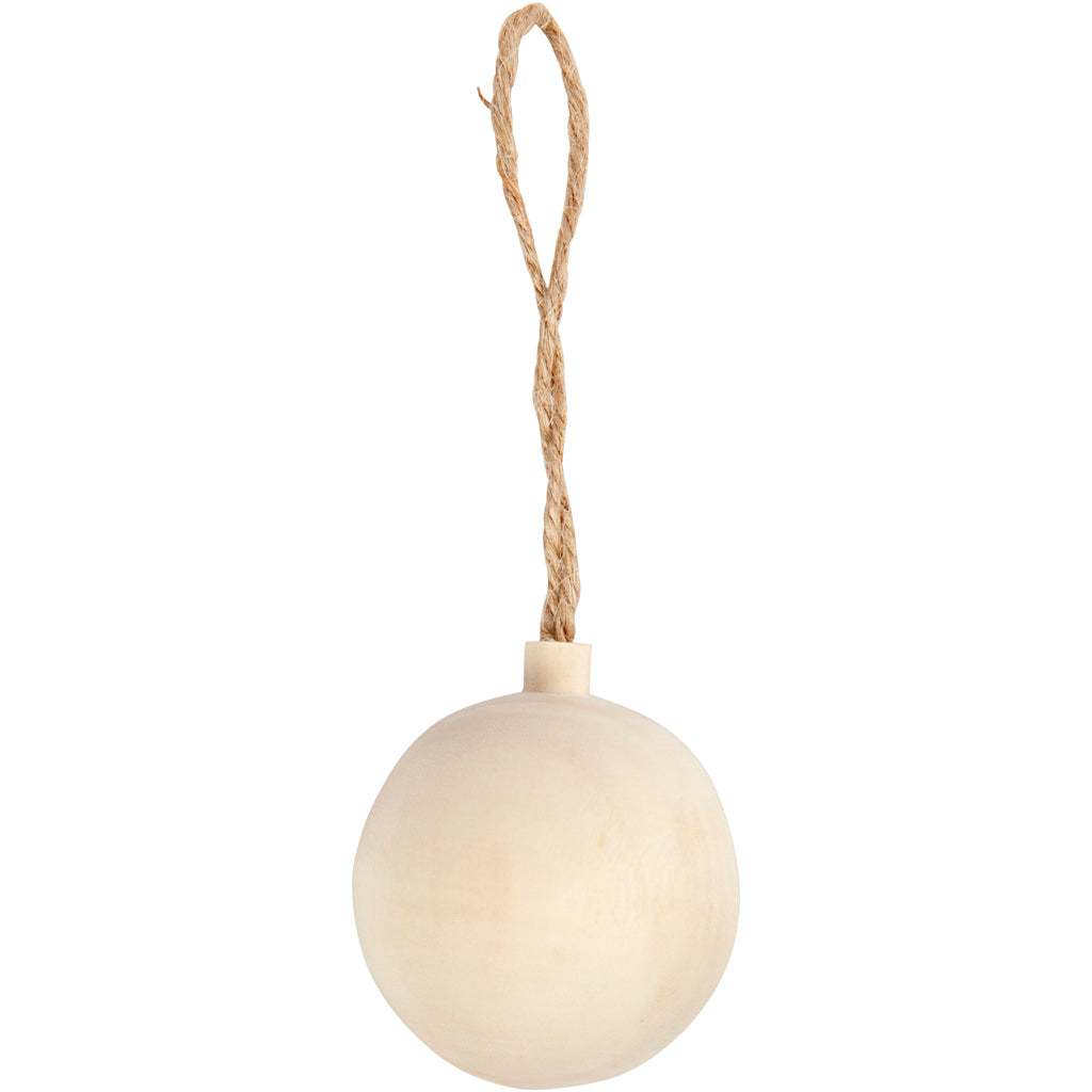 Creative company kerstbalhanger hout, 4,8cm