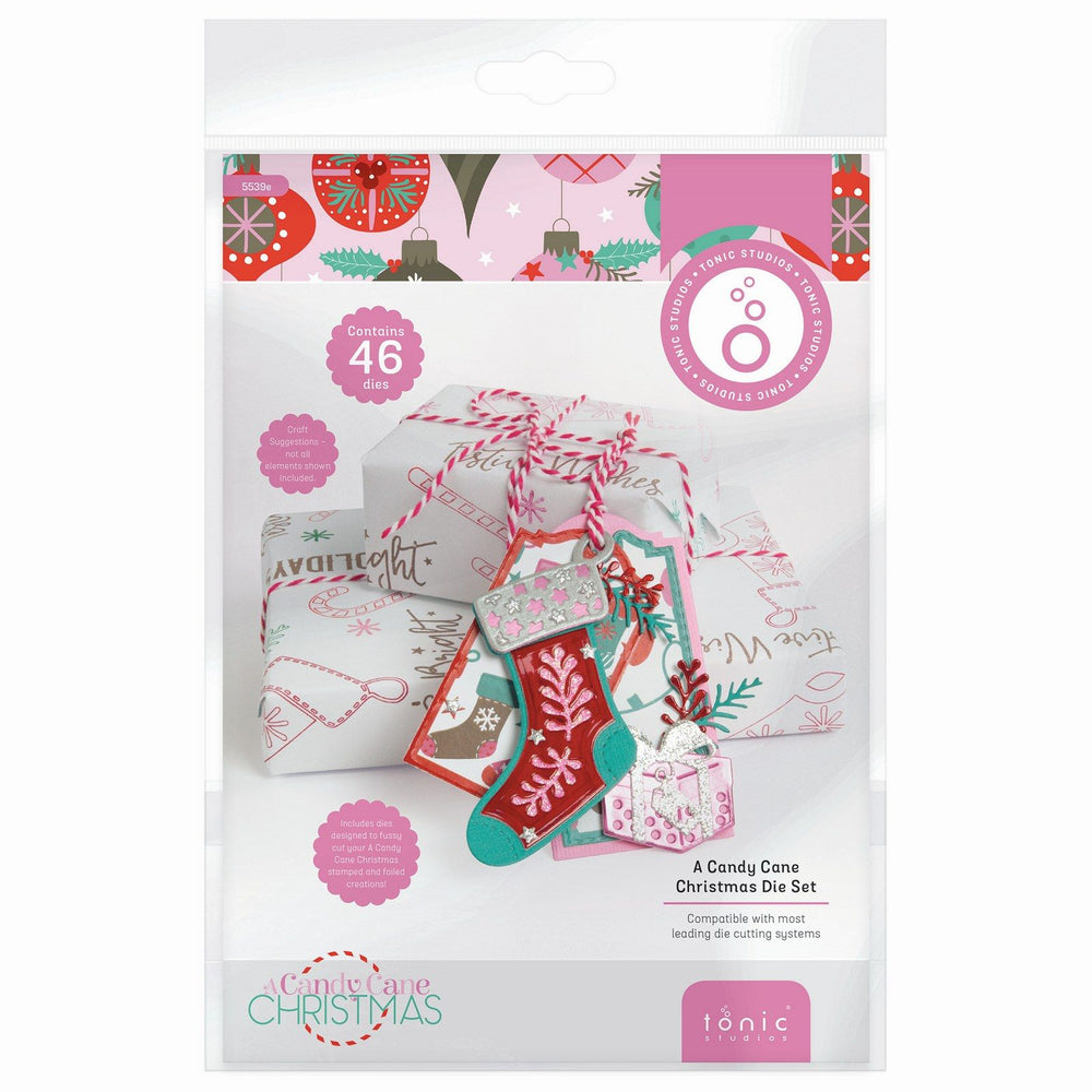 Tonic studios • a candy cane christmas die set