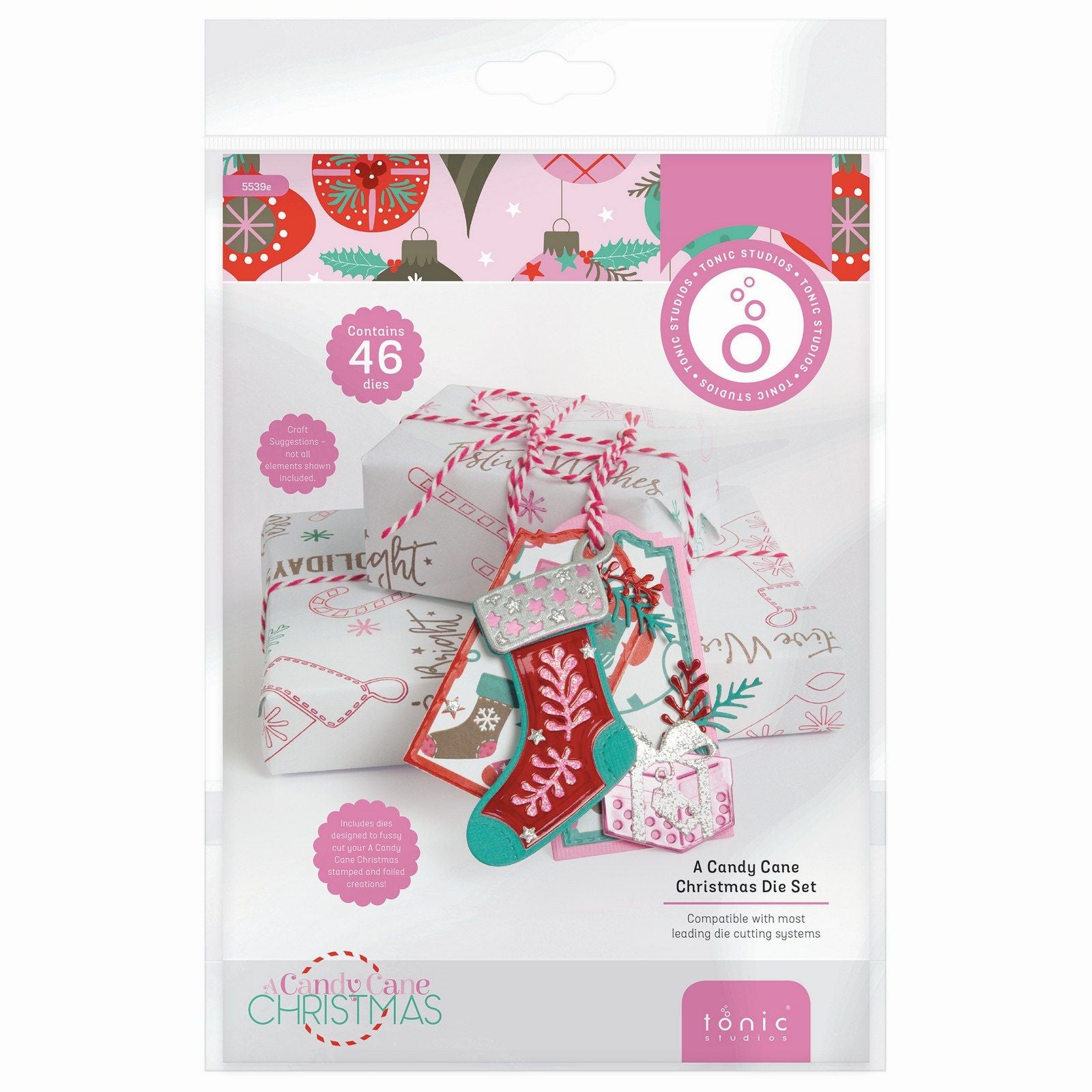 Tonic studios • a candy cane christmas die set