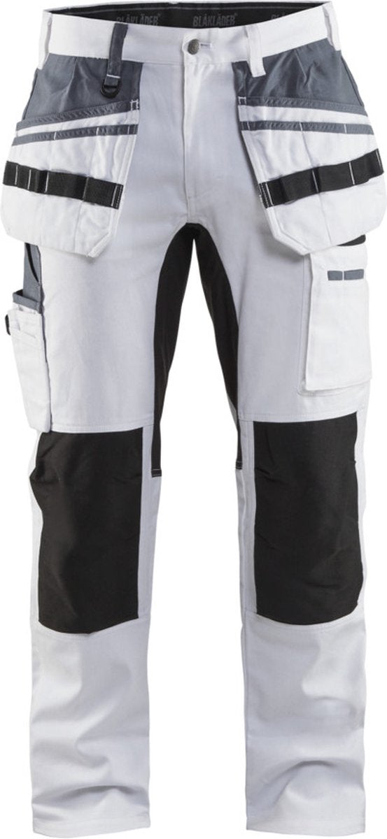 Blåkläder blaklader schilders werkbroek met stretch 1910-1000 - wit zwart - c54