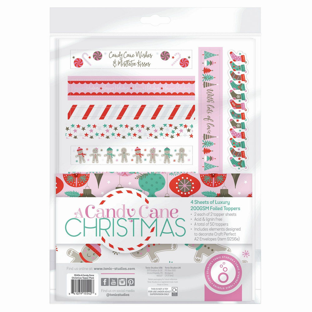 Tonic studios • a candy cane christmas topper set