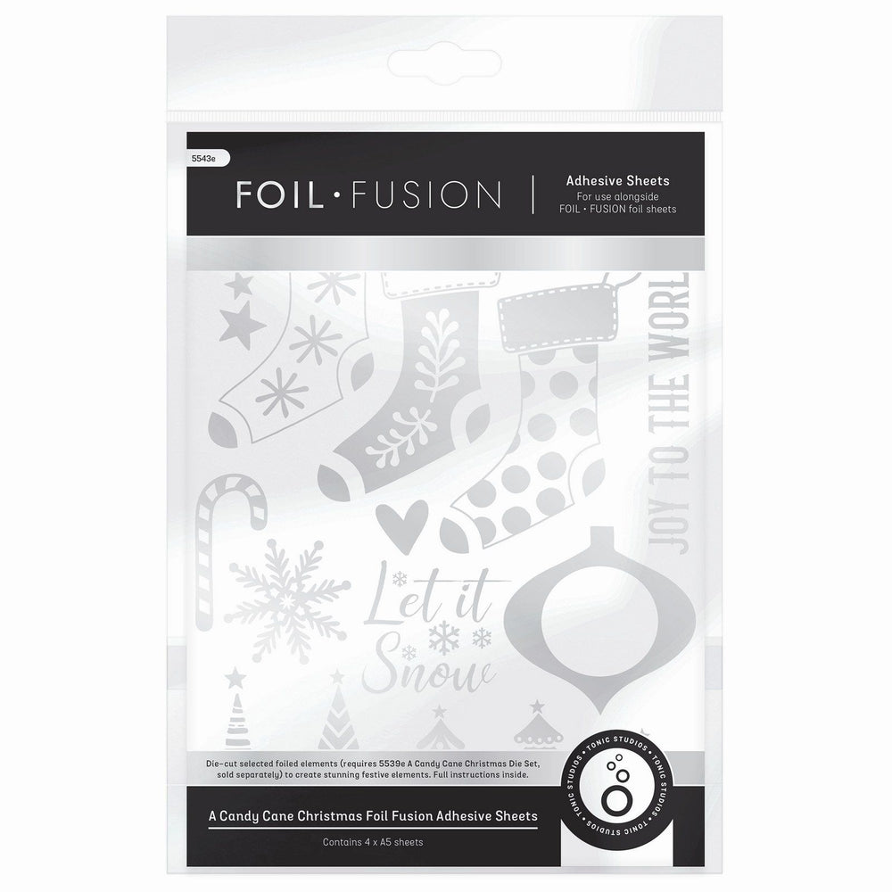Tonic studios • a candy cane christmas adhesive sheets foil fusion