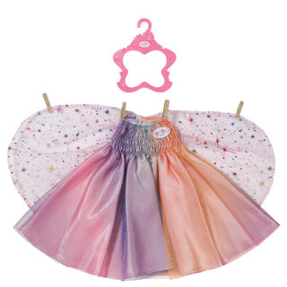 Baby born regenboogjurk 43cm