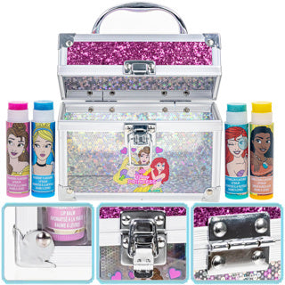 Disney princess make-up koffertje met 4 lipbalsem | 3 stuks