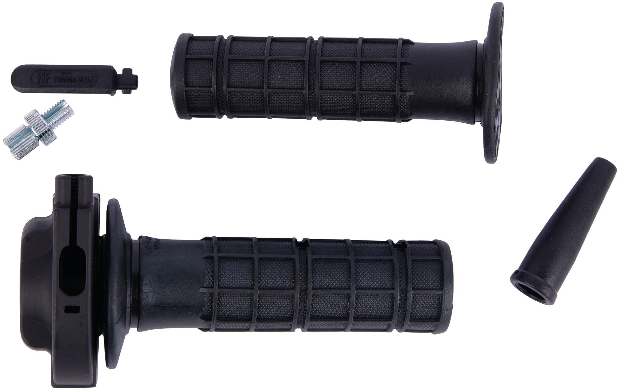 Domino gasgreep set vintage throttle grips alu sw 1-pull type hf