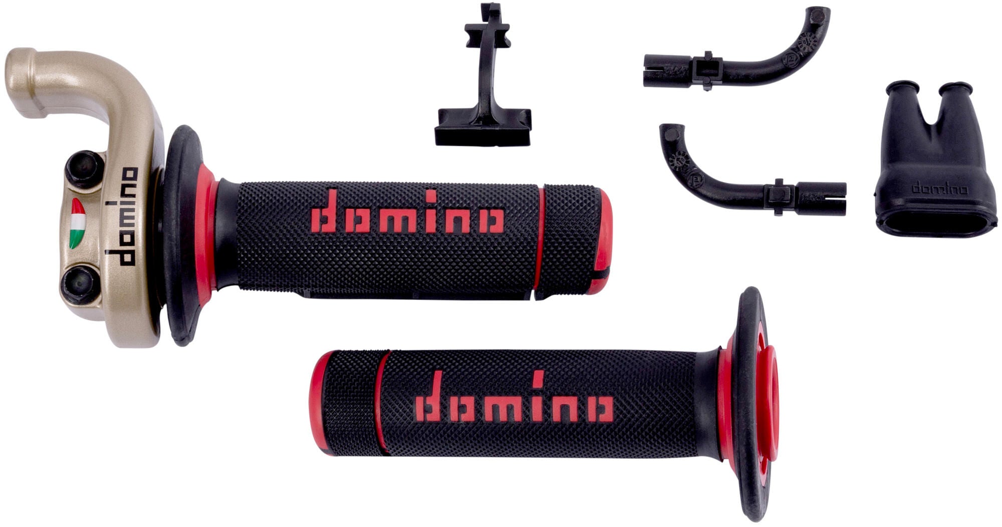 Domino gasdraaigreep armatuur kre03 . throttle grips alu go 2-pull w.rubber a0