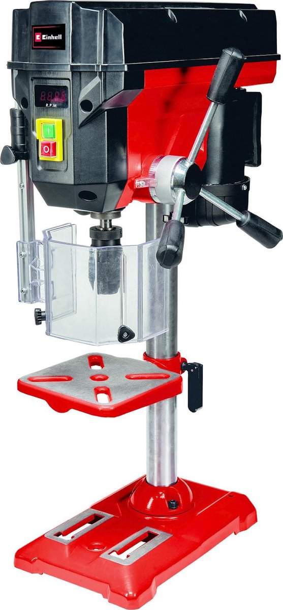 Einhell kolomboormachine te-bd 550 e - 550 w - 450-2.500 t min - b16 - snelspanboorkop: ø1-13 mm - max. boordiepte: 60 mm - boortafel: 170x170 mm - boortafel is kantelbaar, draaibaar en in hoogte verstelbaar