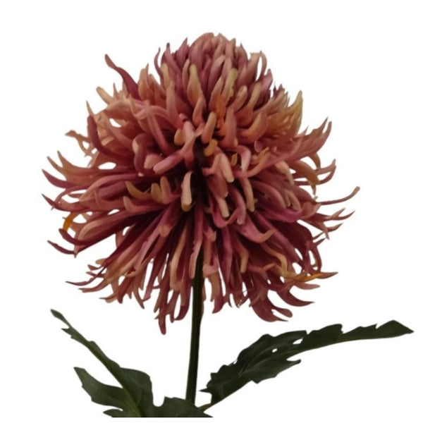 Mansion atmosphere kunstbloem chrysant oranje 91x18x18cm