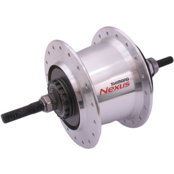 Shimano versnellingsnaaf 7 speed nexus 7 sg-c3001 voor rollerbrakes velgrem 36 gaats - zilver