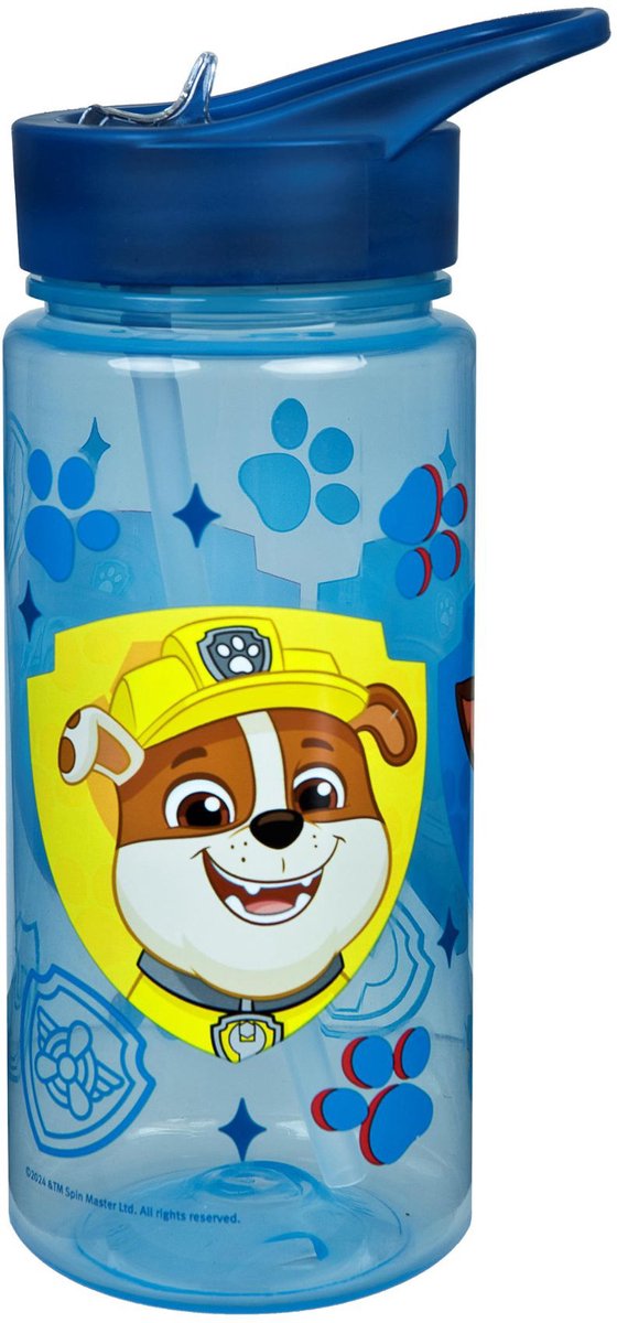 Undercover Paw Patrol drinkfles 500 ml blauw transparant