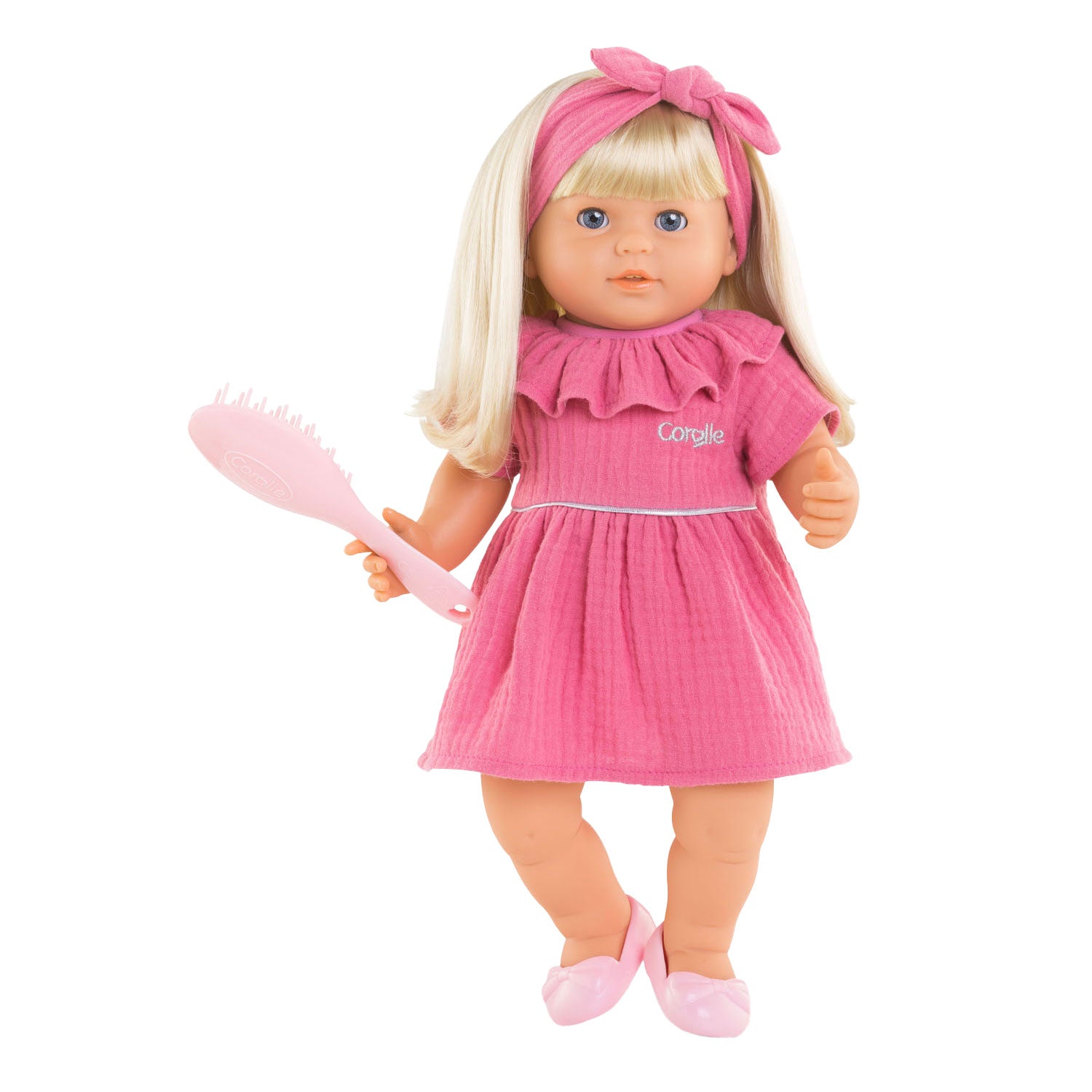 Corolle mon grand poupon babypop met lang haar - jade, 36cm