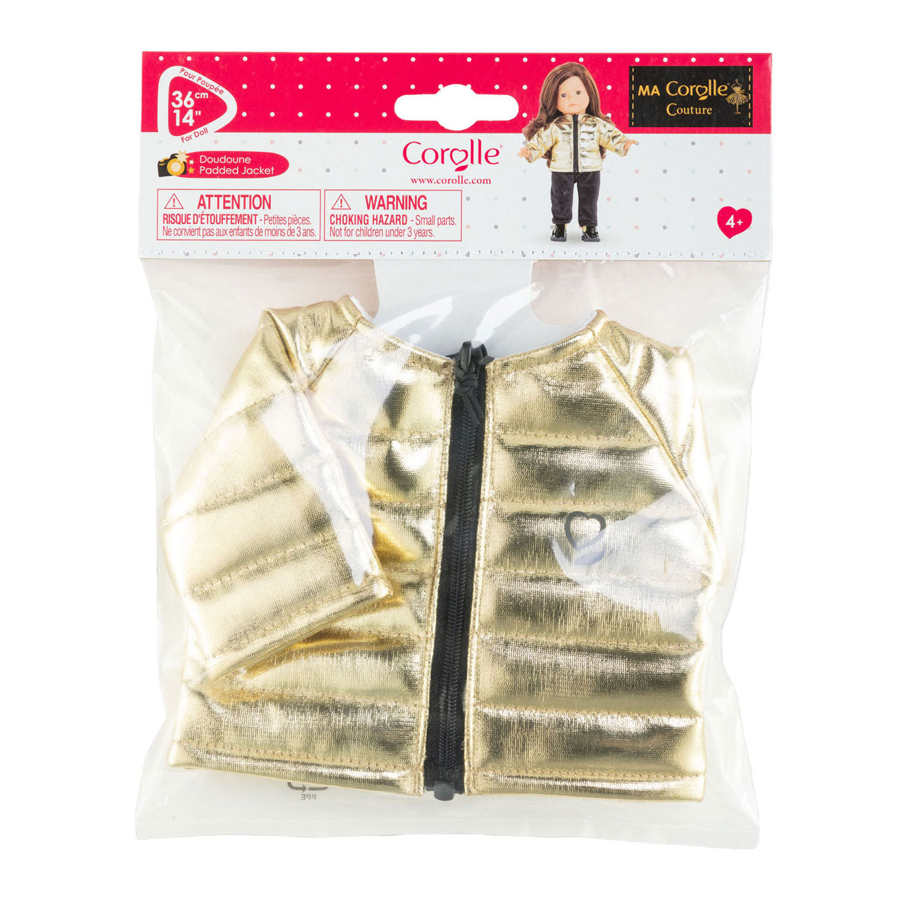 Ma Corolle Gewatteerde Jas Couture Goud, 36cm