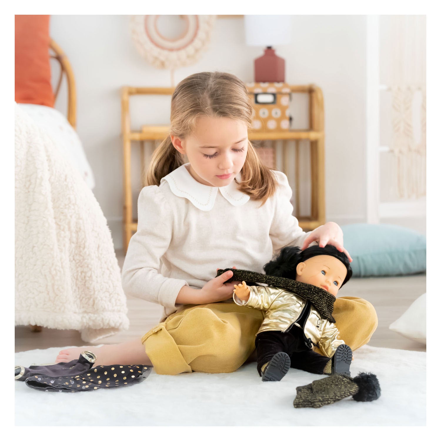 Ma Corolle Gewatteerde Jas Couture Goud, 36cm