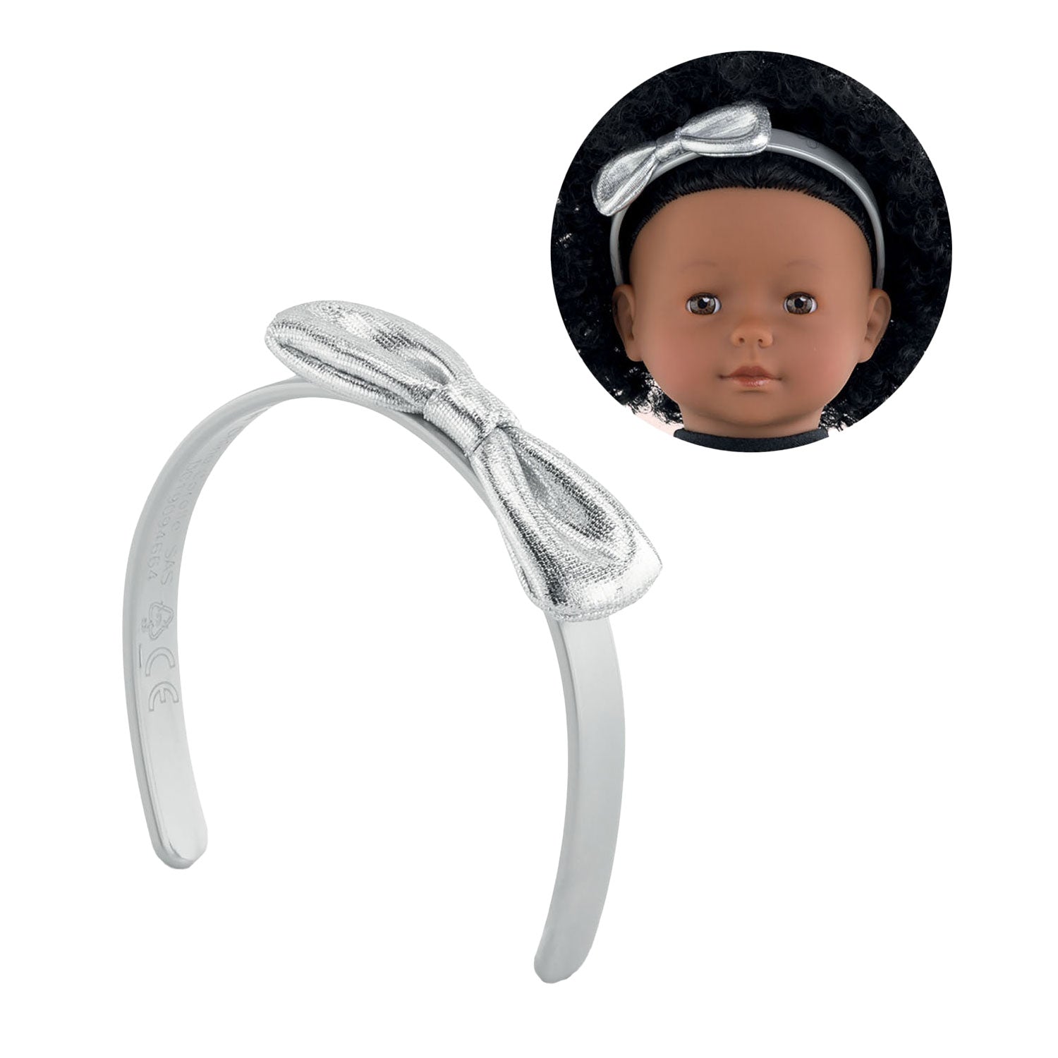 Corolle ma haarband met strike zilver, 36cm