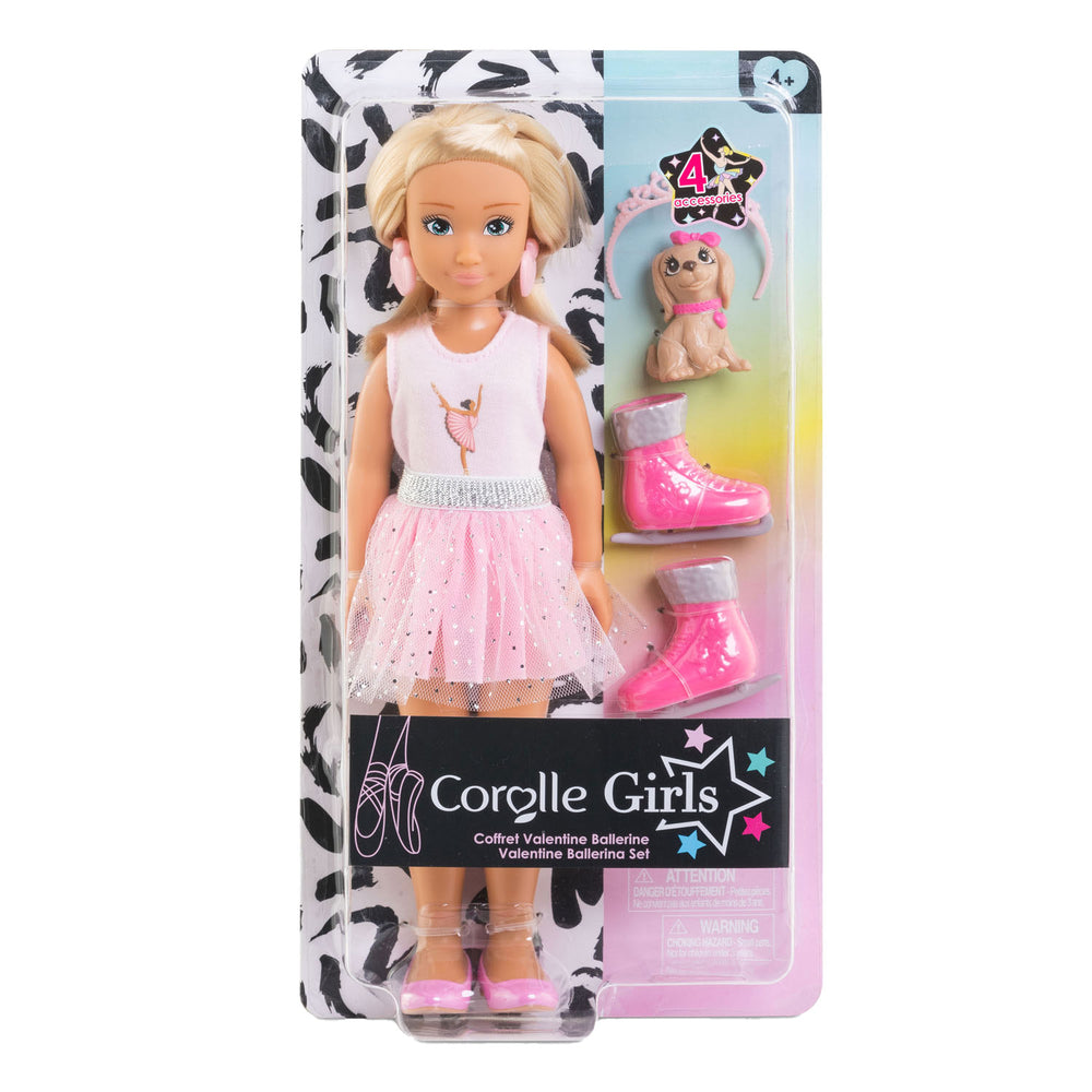 Corolle meisjes - Valentijnsballerina modepop set