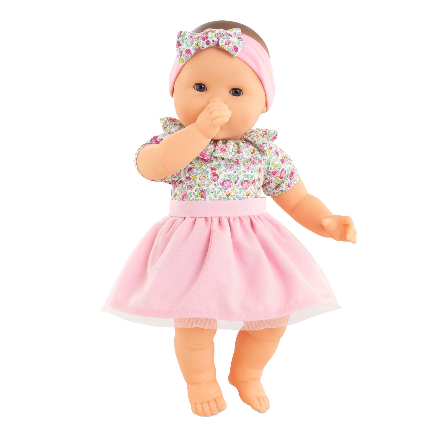 Corolle grote babypop met bloemetjes, 36cm