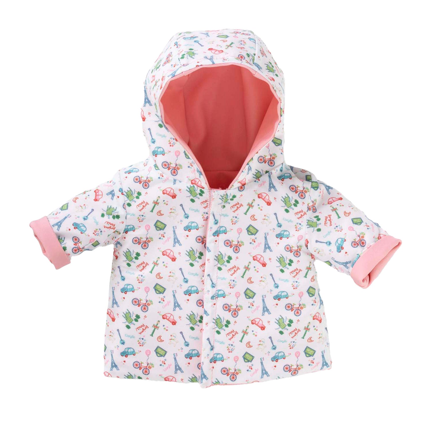 Corolle omkeerbare regenjas voor babypop, 30cm